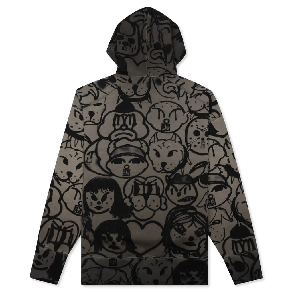 All Over Family Oversized Hoodie - Khaki