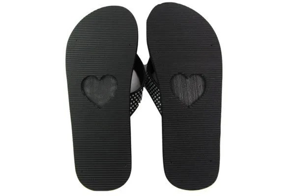 Amor Teal Rhinestone Yoga Mat Flip Flops for Women - Leave An Impression