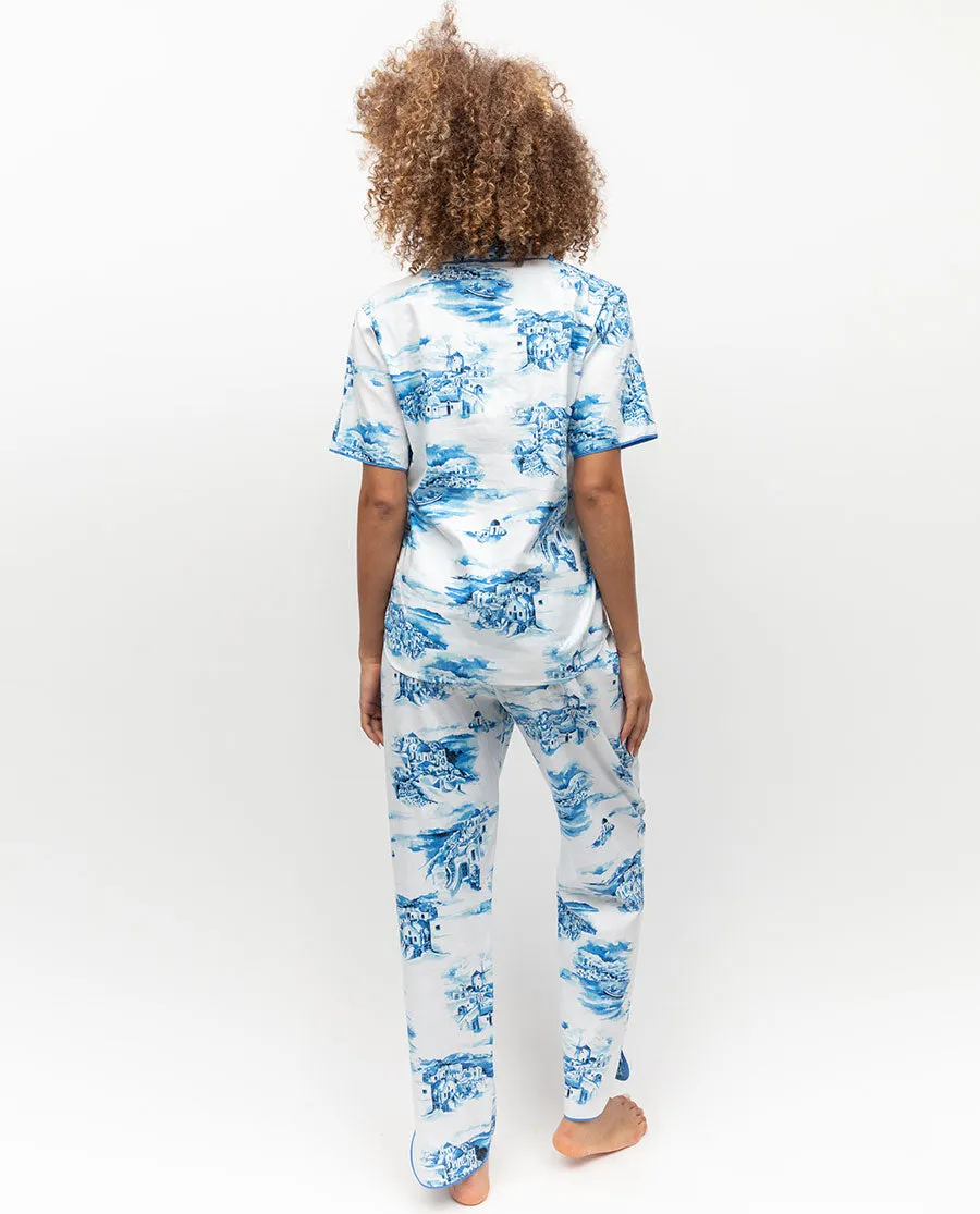 Donna Santorini Print Pyjama Bottoms