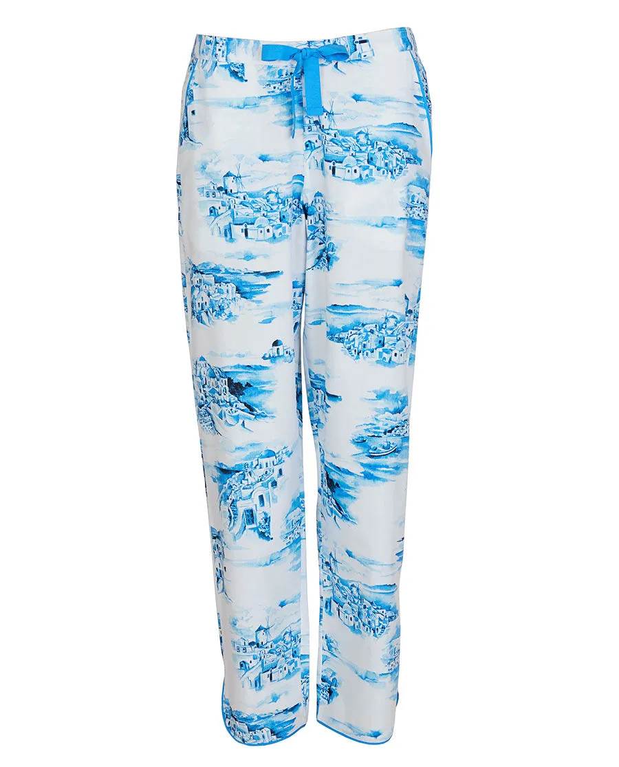 Donna Santorini Print Pyjama Bottoms