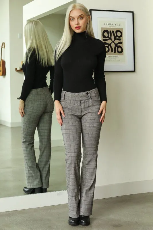 Greyplaid Plaid Millennium Trouser Bootcut Pants Slacks