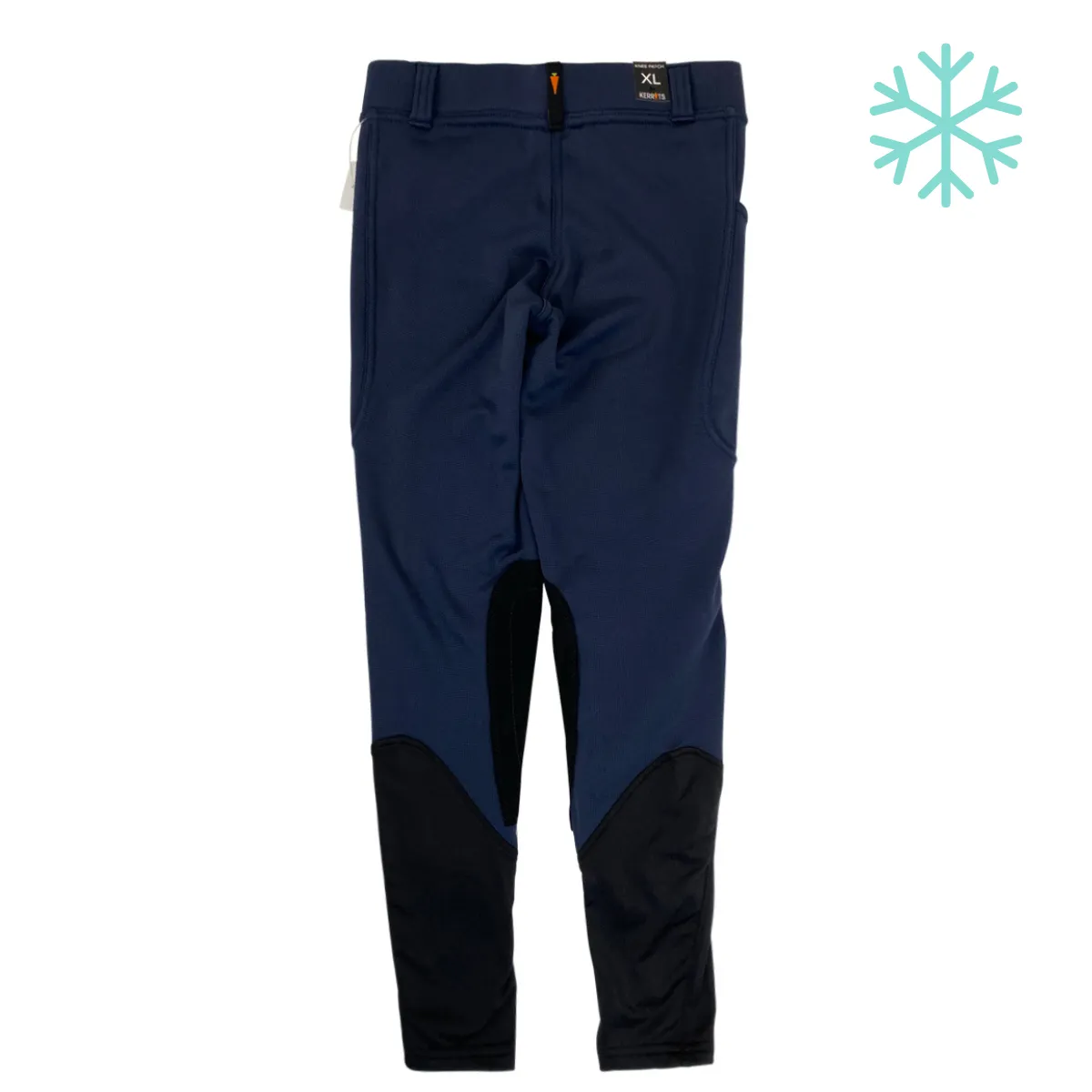 Kerrits 'Sit Tight' Windpro Knee Patch Tights in Indigo - Children's  XL