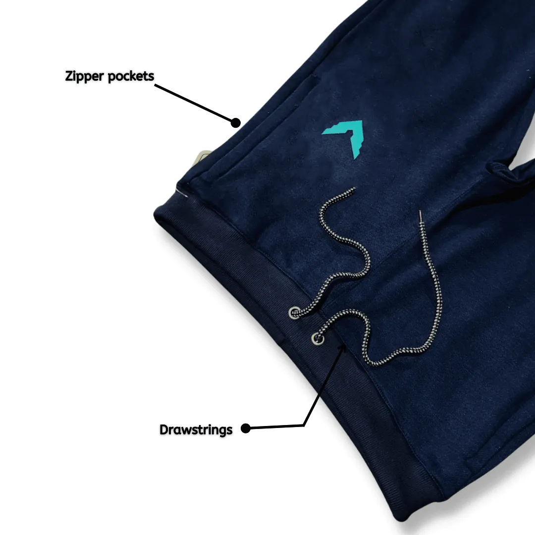 Men's Signature- Zipper Fleece Pants (Navy)