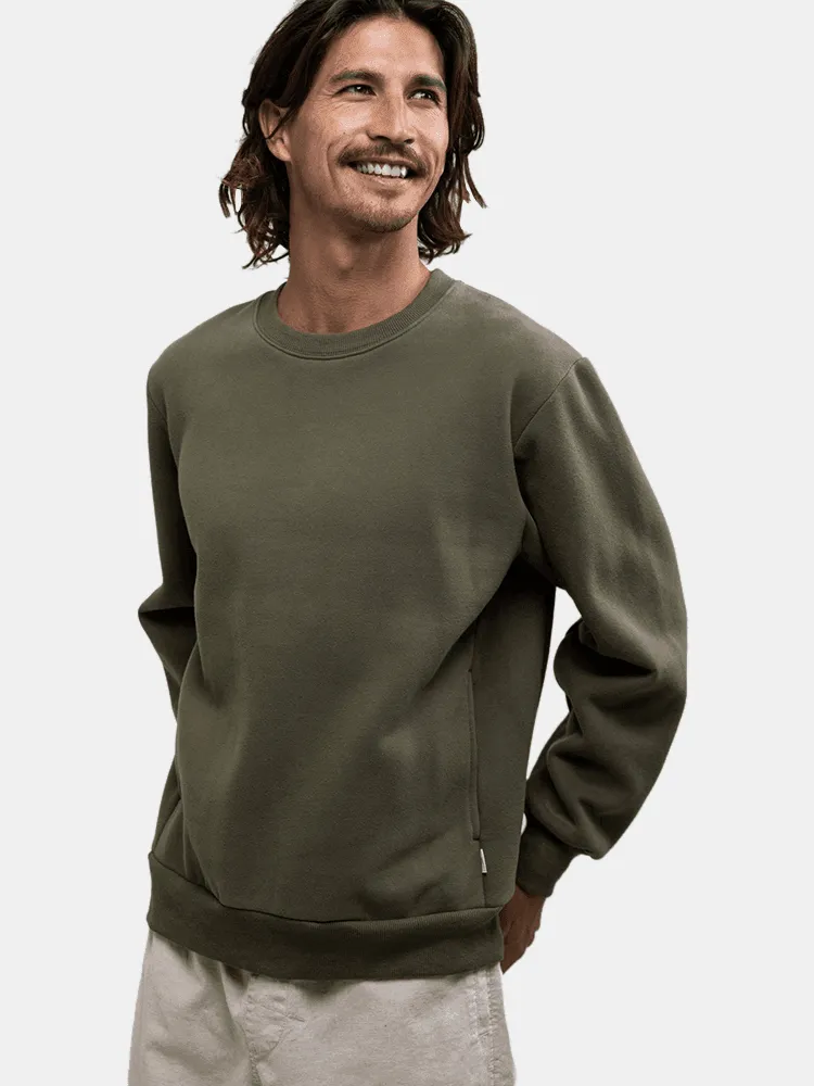 Rhythm Classic Fleece Crew - Olive