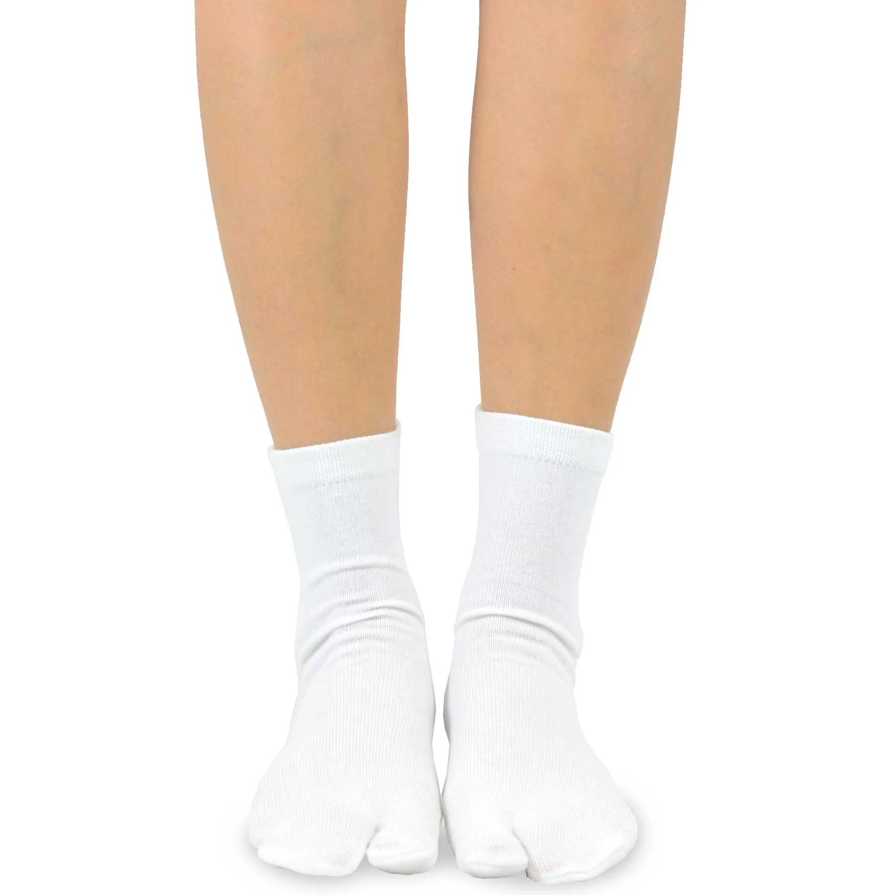 TeeHee Socks Unisex Casual Cotton Big Toe Black/White 3-Pack (11708)