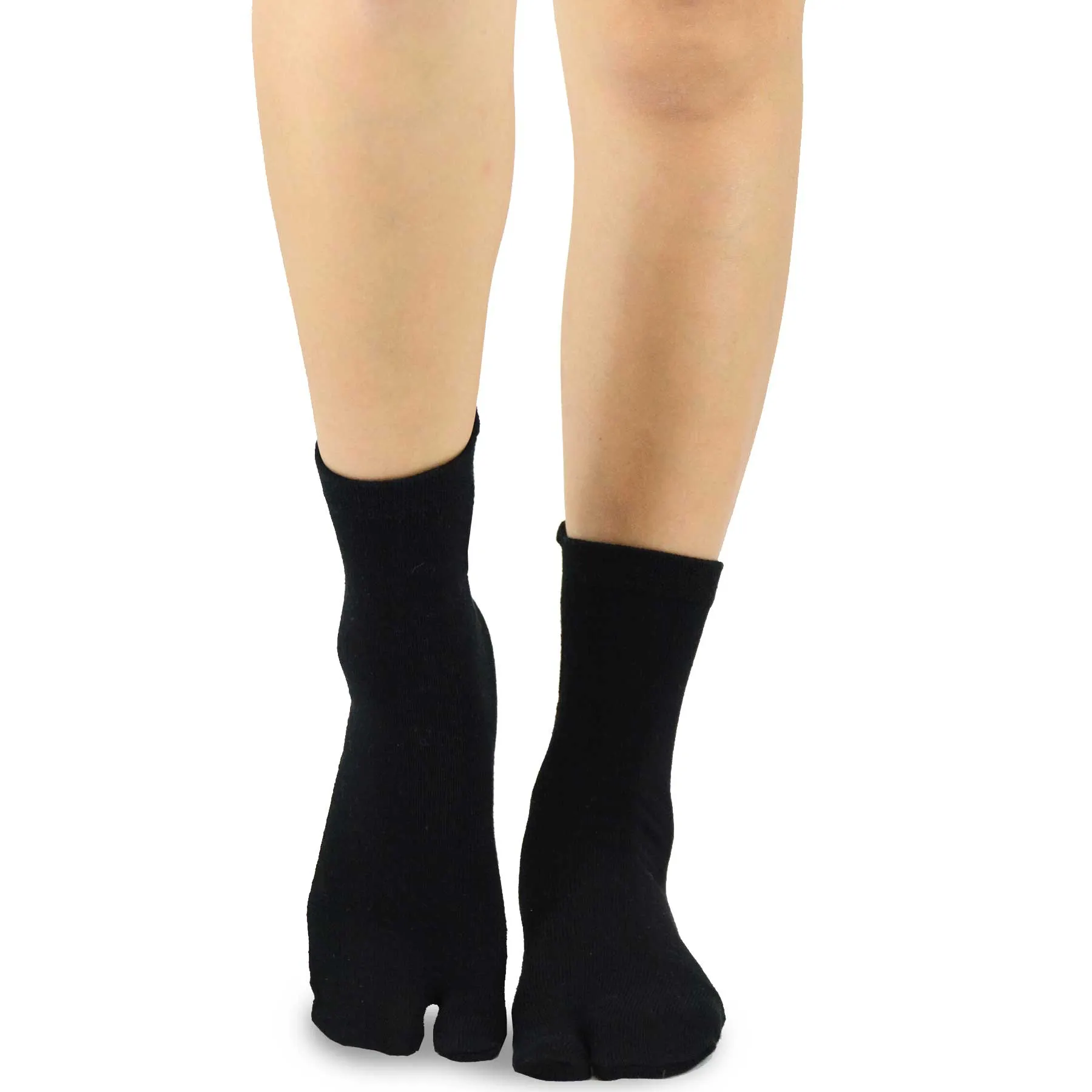 TeeHee Socks Unisex Casual Cotton Big Toe Black/White 3-Pack (11708)