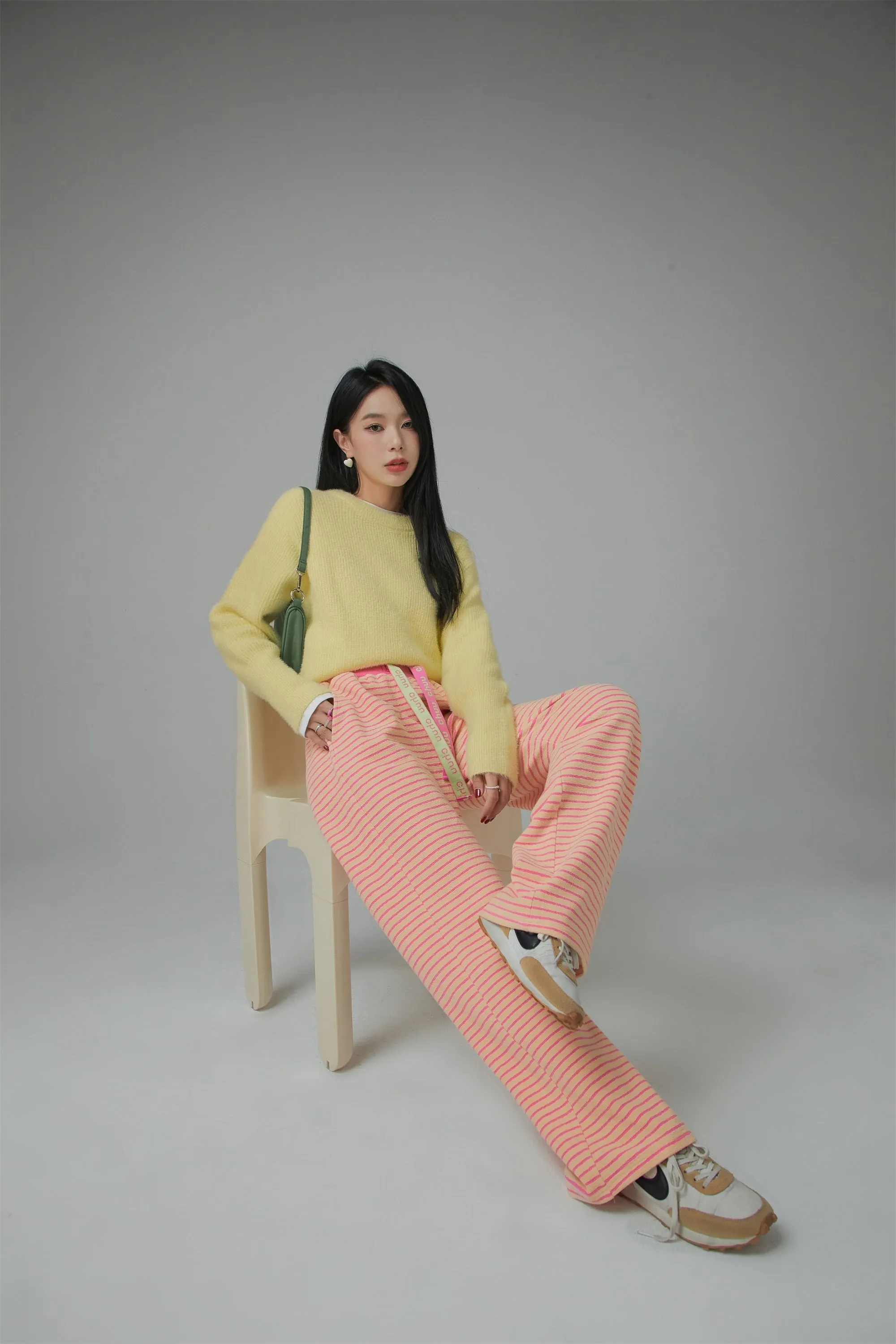 Workday Wind Stripe Wide Casual Pants